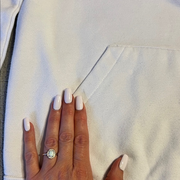 Nike White Hoodie with Black Embroidered Swoosh XS *flawed* for Dying Tie Dye - Picture 5 of 10